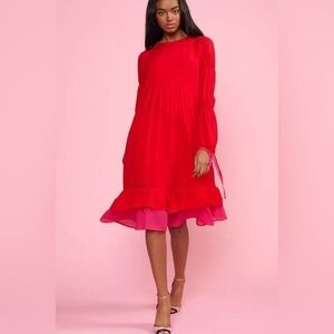 Cynthia Rowley Lenox Pintuck Dress With Bell Sleeve